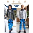 thumbnail image 5 of liyiyiyia Boys Snow Ski Pants Hiking Kids Girls Warm Snowboard Softshell Pants Outdoor Waterproof Windproof Fleece Lined Trousers Light Blue 4-5 T, 5 of 7