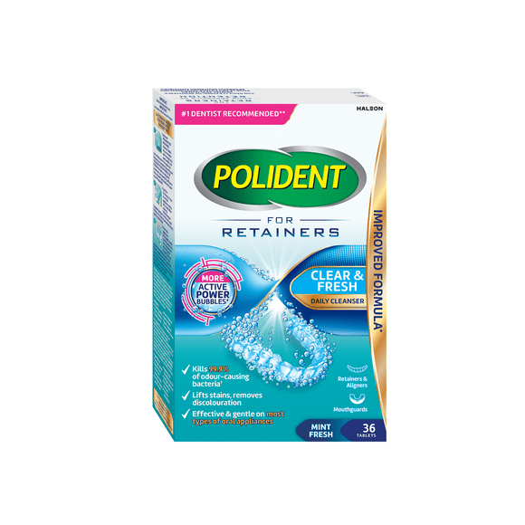 Polident for retainers tablets daily cleanser, 36 tablets
