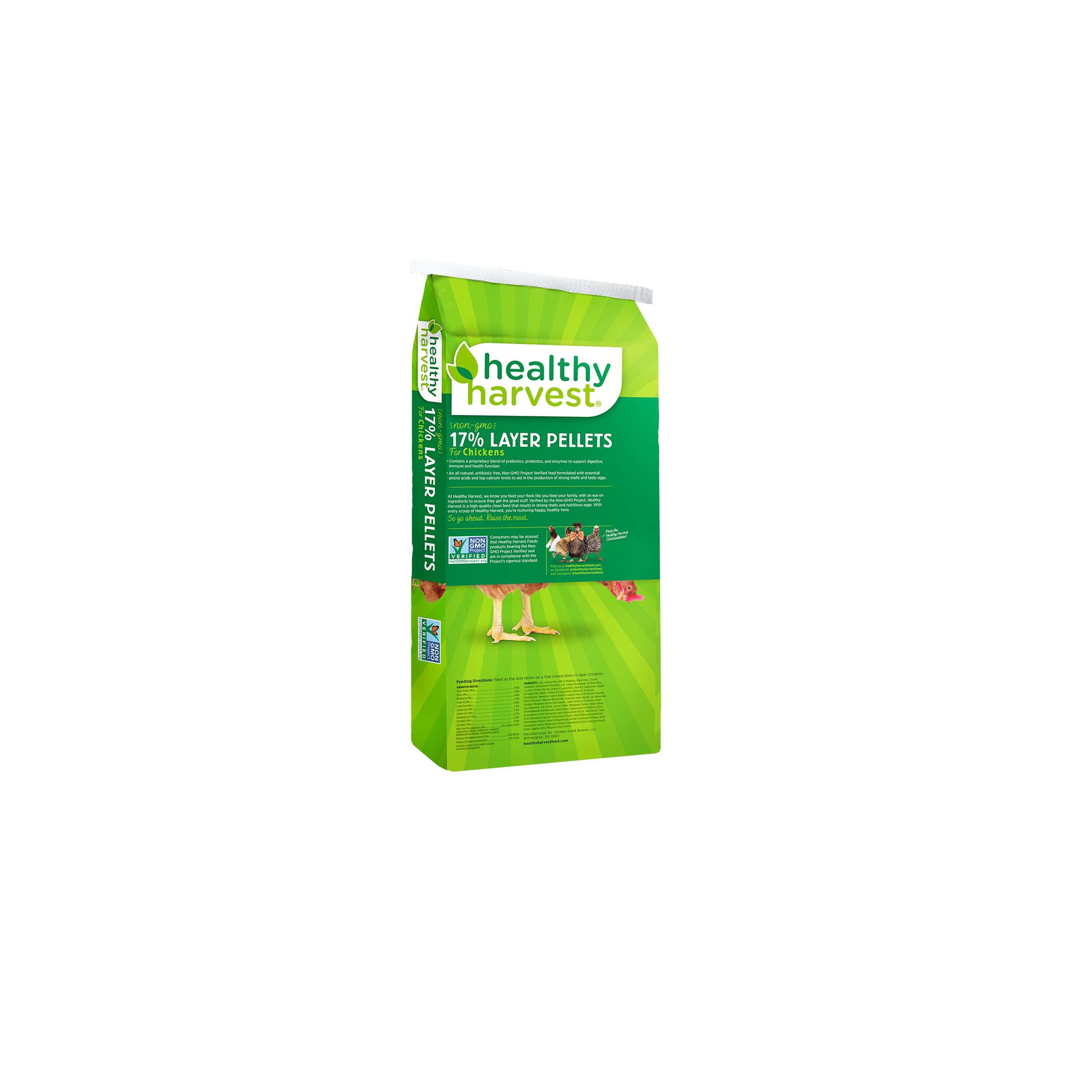 (2 pack) Healthy Harvest Non-GMO Chicken Feed Crumbles for Egg Laying Hens, 40 lb Bag
