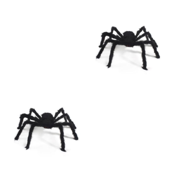 Naiovety Decoración de araña de Halloween con función luminosa para amantes de la emoción Decoración de Halloween reutilizable 125cm 125cm 2piezas