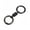 01-Black, variant on Stainless Steel Spring Double Coil Keychain, Black, Openable Ring for Keys and Tools, Compact for Daily Commute