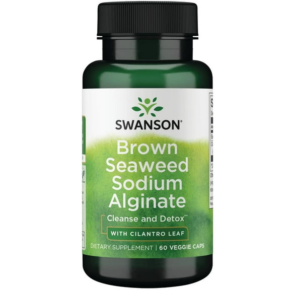 Swanson Brown Seaweed Sodium Alginate with Cilantro Leaf 60 Veg Caps