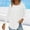 White, variant on Women's Long Sleeve T-Shirt Black Fall Casual Women's Solid Color Vertical Ruched Crew Neck Long Sleeve Base Tee WCJM Women Blending Shirts