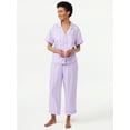 thumbnail image 5 of Joyspun Women's Woven Notch Collar Pajama Top, Sizes S to 3X, 5 of 5