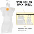 thumbnail image 6 of SSyao 4PCS Female Torso Dress Form Sewing Mannequin Polypropylene (PP) Retail Mannequin Manikin 27 Inch Height Display Dress Clothing Form with Metal Hook,White, 6 of 8