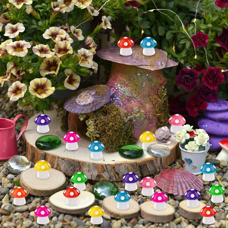 Pink Mini Flower Lamps Miniature Fairy Garden Outdoor Landscape Dollhouse Decor Pink Mini Flower Lamps Miniature Fairy Garden Outdoor Landscape Dollhouse Decor