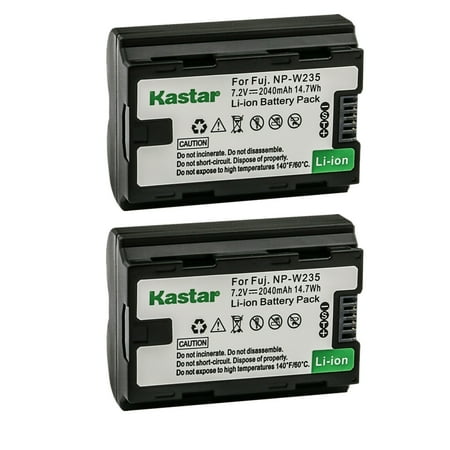 Kastar 2-Pack NP-W235 Battery Replacement for Fujifilm NP-W235 NPW235 Battery Fujifilm BC-W235 BCW235 Battery Charger Fujifilm X-T4 XT4 Camera Fujifilm GFX 50S II Medium Format Mirrorless Camera