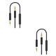 thumbnail image 3 of Conector de Cable auxiliar Injueey para auriculares de ordenador de coche con micrófono negro 2piezas, 3 of 5