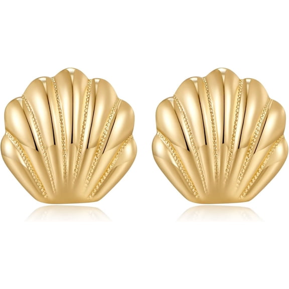 XBage Seashell Stud Earrings For Women Gold Earrings Seashore Earrings Nautical Jewelry For Women Sea Life Jewelry Beach Earrings Summer Jewelry[1583]