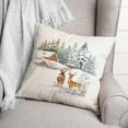 thumbnail image 3 of Creative Products Winter Watercolor Deer 16 x 16 Spun Poly Pillow, 3 of 3