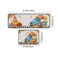 thumbnail image 3 of Fall Kitchen Rugs and Mats for Floor Sets, Fall Decorations for Home, 2 PCS Non-slip Backing Pumpkin Mat, Autumn Decor Thanksgiving Kitchen Rug 16"X47"+16"X24"(A), 3 of 6