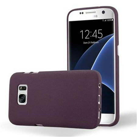 Cadorabo Case for Samsung Galaxy S7 in FROST BORDEAUX PURPLE - Protective Cover TPU silicone