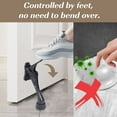 thumbnail image 3 of Kickdown Door Stopper 4 Inches - 2 Packs One Touch Adjustable Height Door Stop for The Bottom of Door The Bottom of Door Aluminum Alloy Metal Door Stopper with Rubber Tip Black, 3 of 6