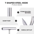 thumbnail image 2 of WRITWAA Heavy Duty Stainless Steel T-Shaped Meat Hook Tool, 1 Piece for Grocery Stores and, 2 of 8