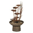 thumbnail image 2 of Ashton Water Lilies and Cat Tails 33" High Large Asian Indoor Outdoor Decor Resin Floor Fountain Outside, 2 of 8