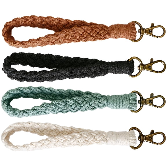 GJX 4 Pcs Key Chain Pendant Wrist Keychains for Women Lanyard Keys Car Phone Wristlet Strap