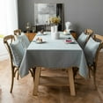thumbnail image 2 of Enova Home High Quality Tablecloth, Thick Rectangle Cotton and Linen Water Resistant Table Protector Cover for Dining Table Decoration (Light Grey) -  54" x 78", 2 of 7