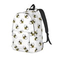 thumbnail image 1 of Saiise Bee Print Laptop Backpack - Adjustable Shoulder Straps, Water-Resistant, Large Capacity, Stylish Design, Unisex for School, Office, Travel-Medium, 1 of 5