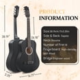 thumbnail image 2 of Kit de Guitarra Acústica Ktaxon 38" de Tilo 6 Cuerdas Negra, 2 of 7