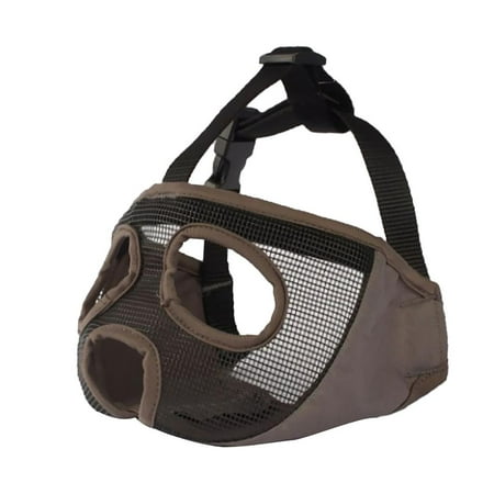 Short Snout - Adjustable Muzzle for Biting Chewing Training Dog , Orange /Gray Size