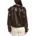 thumbnail image 2 of WeWoreWhat womens  Cropped Moto Jacket, m, Brown, 2 of 4