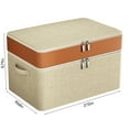 thumbnail image 3 of SuoKom Double Layer Oxford Zipper Clothes Storage Bag Wardrobe Storage Box Portable Storage Bag Winter Quilt Storage Box, 3 of 6