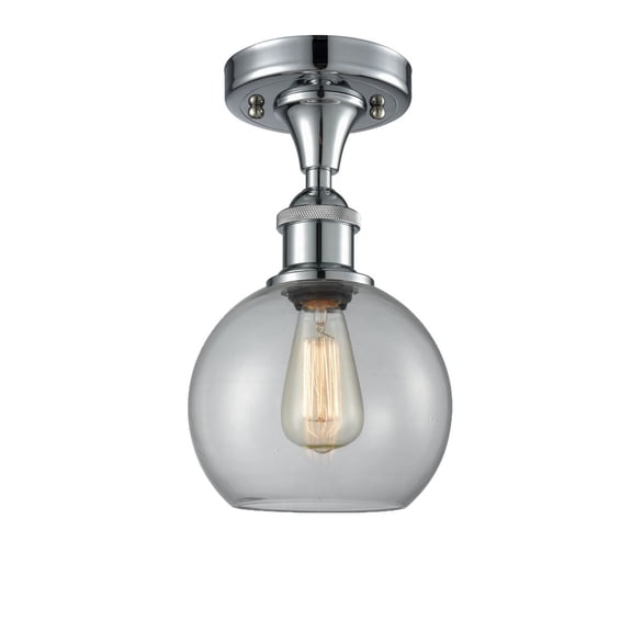 Innovations 1-LT LED Athens 8" Semi-Flush Mount - Polished Chrome - 516-1C-PC-G122-LED