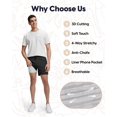 thumbnail image 2 of Pantalones cortos Maamgic Casual 2 en 1 para golf con forro de compresión para hombre, 2 of 9