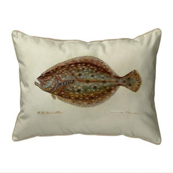 Betsy Drake HJ014L 16 x 20 in. Flounder Indoor & Outdoor Pillow, Large