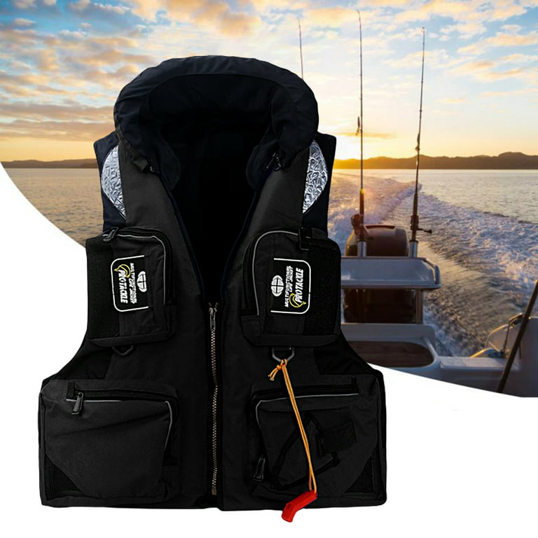 Star Home Life Vest Multi-pocket Detachable Large Buoyancy Bright Color  Abrasion-resistant Water Assist Comfortable Adults Sea Fishing Water Sports