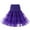 Purple, variant on JGGSPWM Womens Tulle Ruffle Mini Skirt Elastic Waist Layered High Waist Pleated Short Dancing Skirts black XL