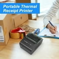 thumbnail image 4 of Impresora de etiquetas Irfora Mini impresora térmica portátil de recibos de 58 mm Conexión USB y BT Impresora inalámbrica de 2 pulgadas de alta velocidad con 1 rollo de papel en el interior Compatibl Irfora Impresora de etiquetas, 4 of 7