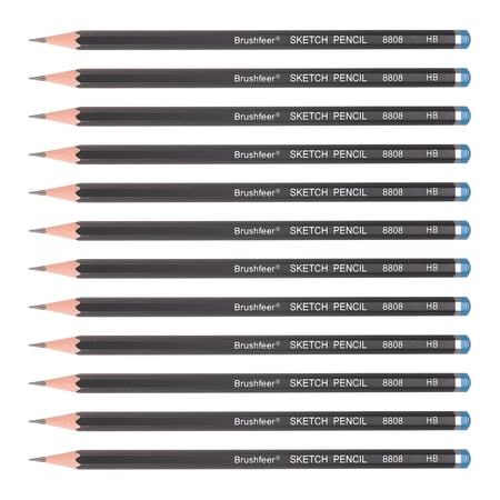 Uxcell HB Sketch Pencils for Drawing 12Pcs Graphite Drawing Pencils Professional Sketching Art Supplies for Sketching Drawing Shading Writing Art Artists Beginners Black