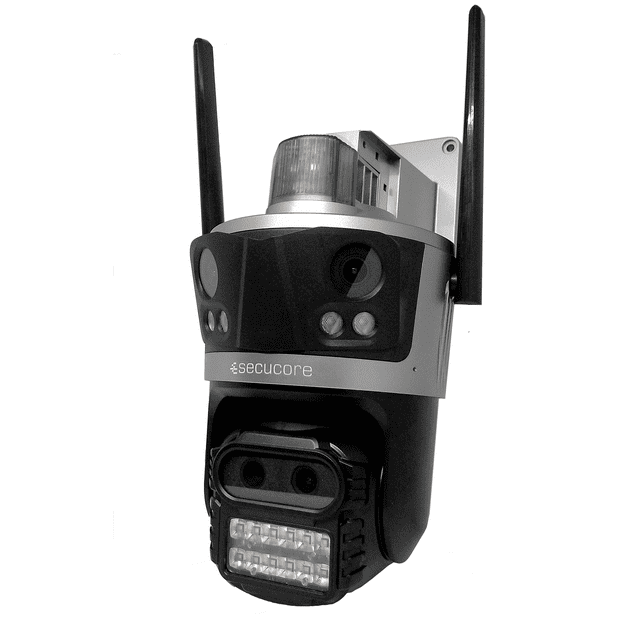Cámara IP Wifi HD 2K PTZ 4 Lentes Zoom 3X Secucore Seguridad