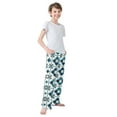 thumbnail image 4 of FORMRS Kids Pajama Pants with Pockets Size 13-14Y Boys Lounge Sleep Bottoms, Blue Mosaic Pattern, 4 of 8