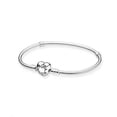 thumbnail image 5 of Pulsera femenina de plata gruesa chapada en cobre blanco, pulsera cuadrada con hebilla de hoja de corazón y hueso de serpiente, moda, 5 of 5