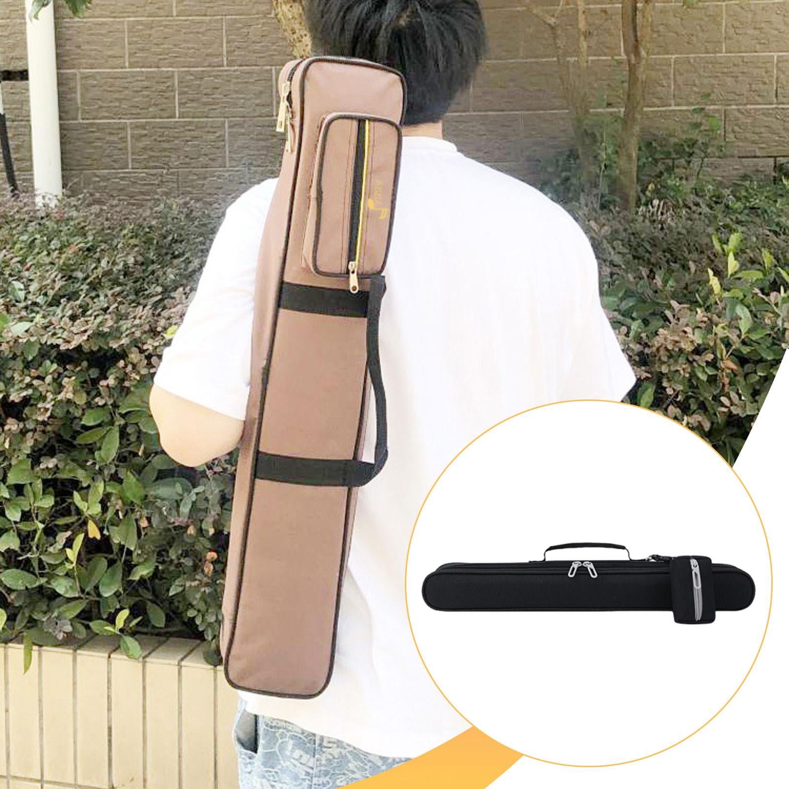LeeQinersw Flute Carrying Case Carrying Pouch Gift Lightweight Bamboo Flute Storage Bag Black