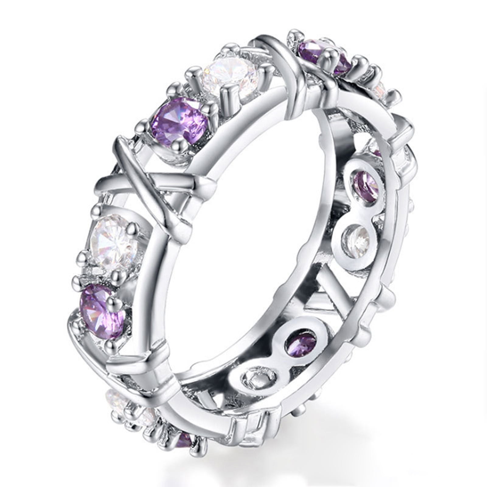 LC_ Women's Heart Love Best Friend Promise Ring for Girls Friendship Jewelry Q 