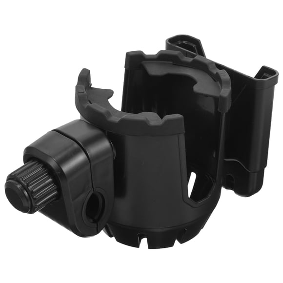 OULII 1Pcs Black ABS Cup Holder for Wheelchair and Walker with Rectangular Shape 7.9x4.1x3.7in
