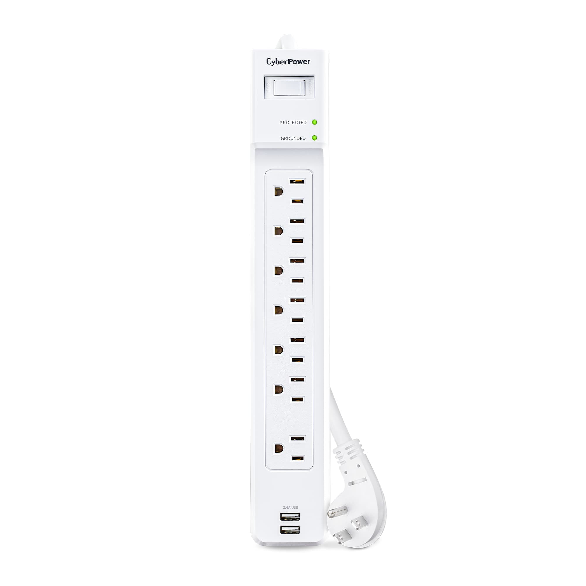 CyberPower Essential Series P703URC1 2,000 Joule Surge Protector with 2 USB-A Ports