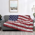 thumbnail image 2 of Fotbe America Flag Glitter Manta de Franela con Estampado, Manta Ultrasuave para Cama, Sofá, Auto, Hipoalergénica y Antibolitas-80"x60", 2 of 6
