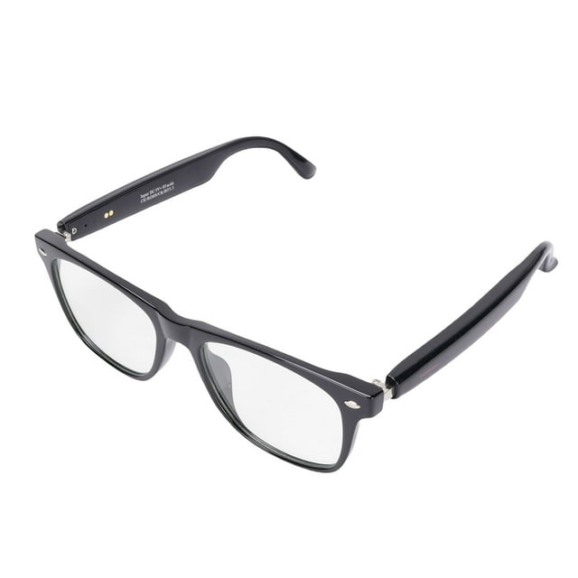Smart Glasses for Translation, Voice Control IP65 Water Proof Transparent Music Glasses with UV400, Blue Light Protecting and Double Microphone Beam Al