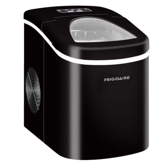 Open Box Frigidaire EFIC108-BLACK 26 Lbs Freestanding Bullet Ice Maker, Black Stainless Steel