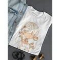 thumbnail image 3 of Cute Girl Riding A Toy Horse T-Shirt Women -Image by Shutterstock, Female x-Large, 3 of 4