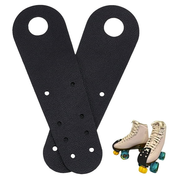 1Pair Roller Skate Toe Guards Black Roller Skate Leather Flat Toe Guard Protector Ice Skate Toe Guards Roller Skate Accessories
