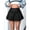 Dark Grey, variant on Womens Dark Grey Pleated Denim Mini Skirt, Casual A-Line Style