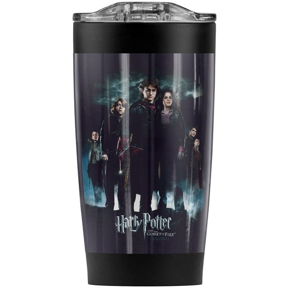Harry Potter Goblet Of Fire Poster Stainless Steel Tumbler 20 oz Coffee Travel Mug/Cup, Vacuum Insulated & Double Wall with Leakproof Sliding Lid | Great for Hot Drinks and Cold Beverages