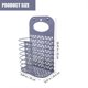 thumbnail image 2 of Folding Laundry Basket Wall Mount for Bathroom Use 2Pcs Grey Plastic Hamper, 2 of 4