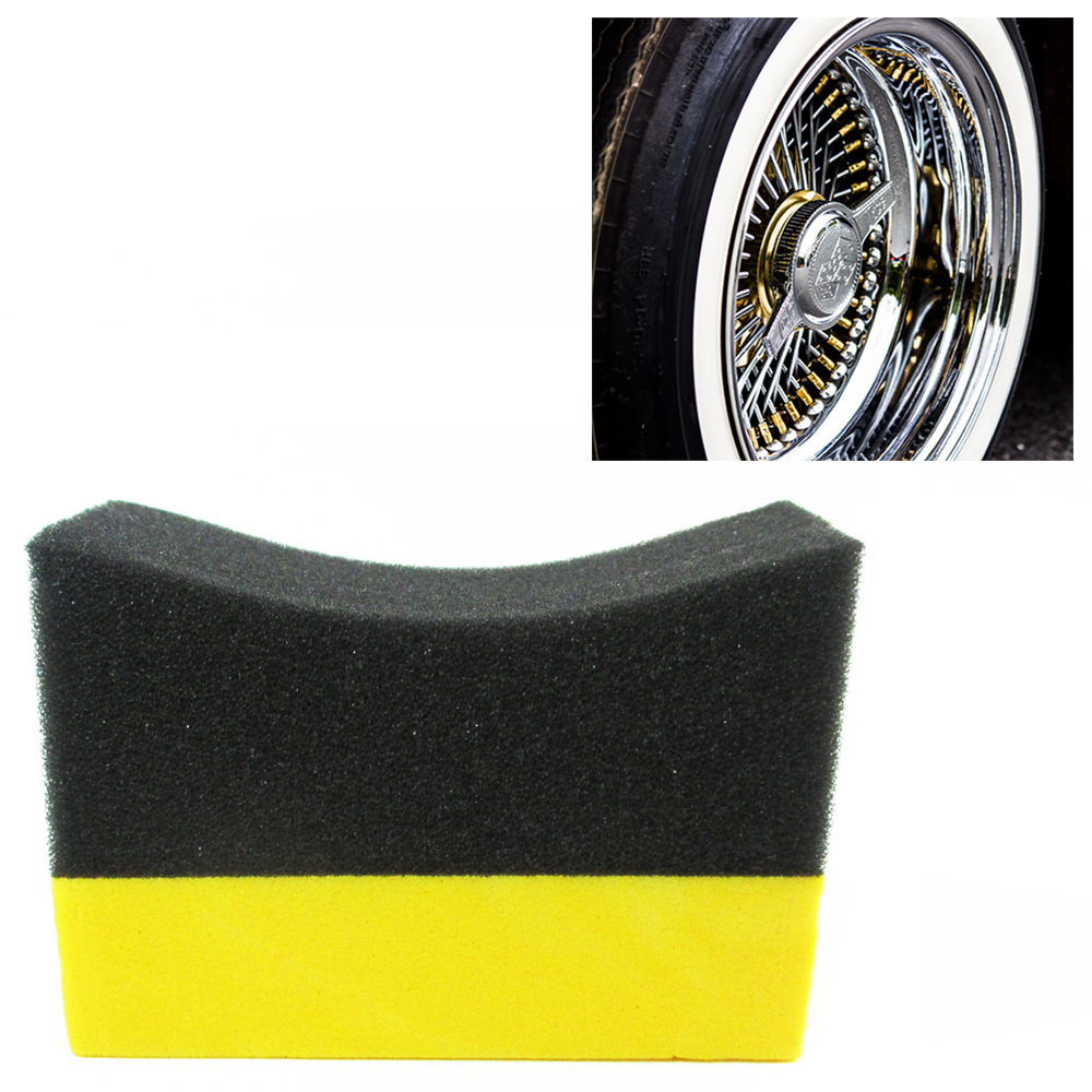 6 Tire Dressing Applicator Pads Car Contour Sponge Gloss Shine Protectant Wheel - image 2 of 4