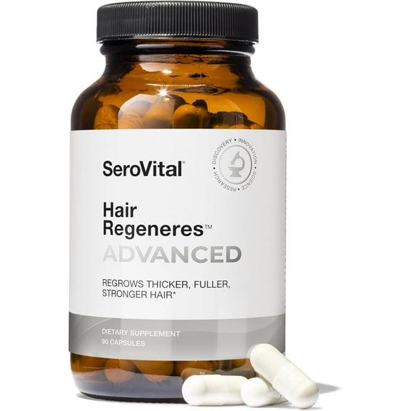 Serovital Hair Regeneres Advanced – Helps Reduce Hair Breakage & Shedding – Supports Scalp Health – Includes Ashwagandha and Marine Collagen